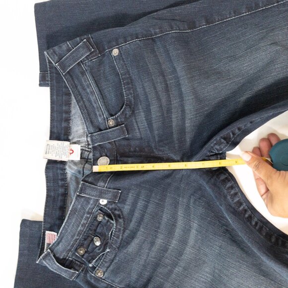 True Religion Low Cut Skinny Jeans Sz 29 Dark Wash Denim USA-Made Becca - Picture 10 of 14